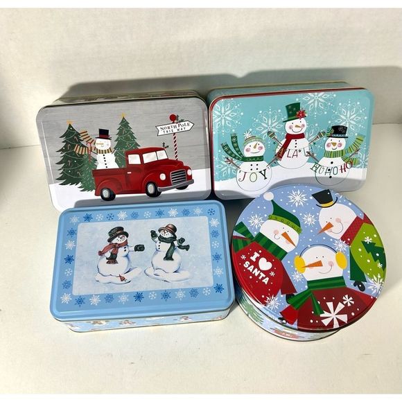 Christmas Tins set of 4 - Picture 2 of 7